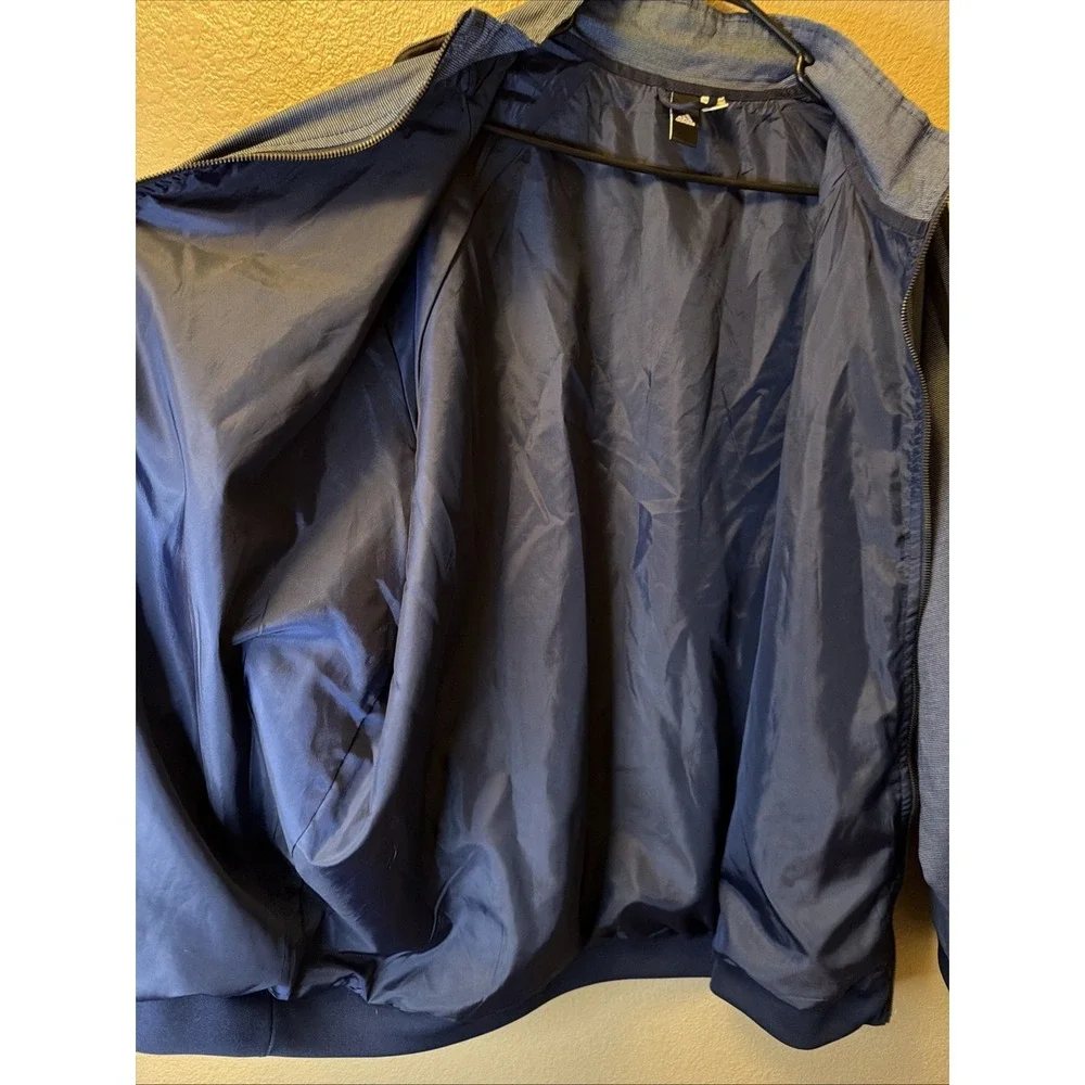 Adidas Blue Mens Sport  Double Lined Jacket 2XL  Really Nice